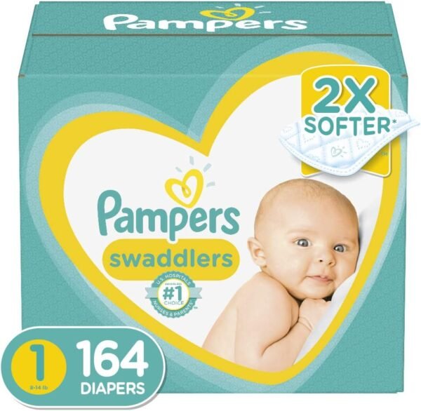 Diapers Newborn/Size 1 (8-14 lb), 164 Count – Pampers Swaddlers Disposable Baby Diapers, Enormous Pack