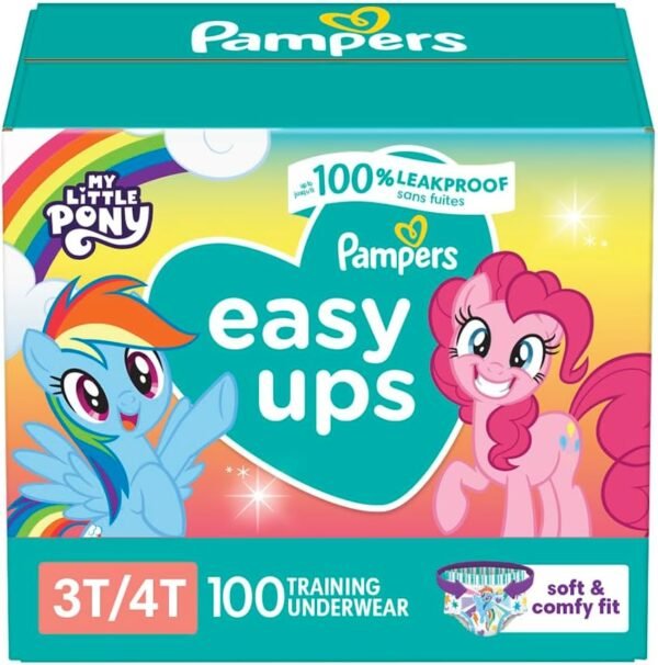 Pampers Size 5 Diapers, Potty Training Underwear for Toddlers, Easy Ups Diapers, Pull Up 3t-4t Training Pants for Girls and Boys, 100 Count, Giant…